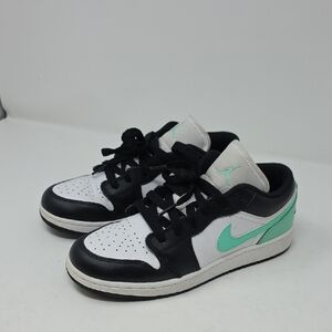 Nike Air Jordan Low Black and Mint Sneakers Size 4Y